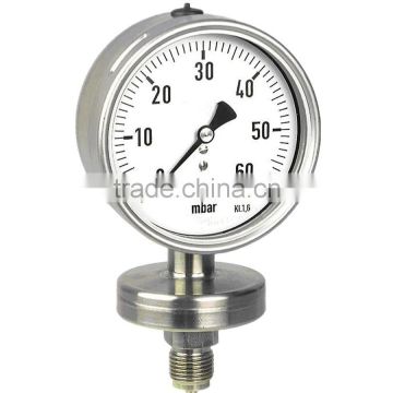 high quality glycerine or silicone oil filled diaphragm pressure gauge