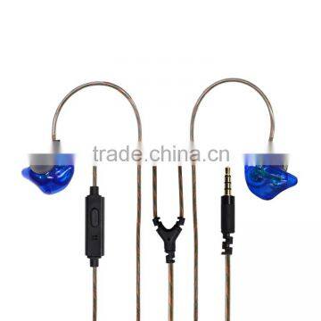 New products dual driver earphone balanced armature earbuds free sample headphones for mobile phone/mp3 players