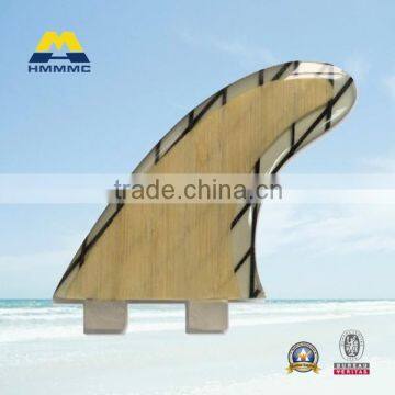 Carbon reinforce bamboo surfboard fins