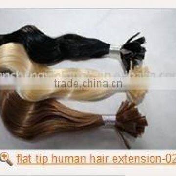 Manufacturer colored curly hair extensions 1g strand flat keratin tip hair extensions