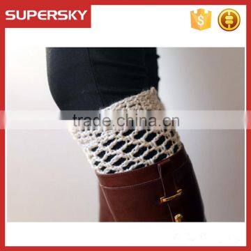 A-262 Crochet Boot Toppers Socks Handmade Crochet Boot Toppers Open Knitted Boot Cuffs photo-3