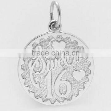 Zinc Alloy Sweet 16 Charms for Bracelet And Necklace Zinc Alloy Pendants And Charms