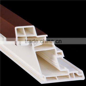 Wood Laminated Film Extruded Quality Plastic PVC Profiles