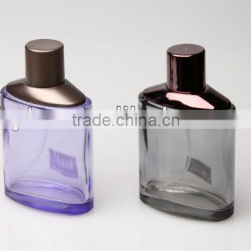 purple glass perfume bottle