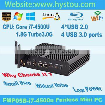 i7 mini pc Intel Core i7-5650U computer hardware cheap Barebone Fanless Mini PC with HD4400 Ulter HD 4K solution