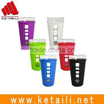 Good Quality Silicone Rubber Glass Water Bottle Skin Cover Sleeve Made in China