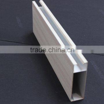 Wood Grain Aluminum Lath Ceiling Metal Suspend Linear Ceiling Square Tube Screen Ceiling Tiles photo-2