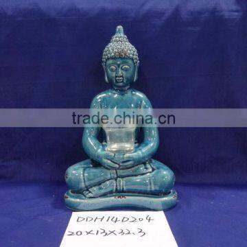 Ceramic buddha with Lotus seat