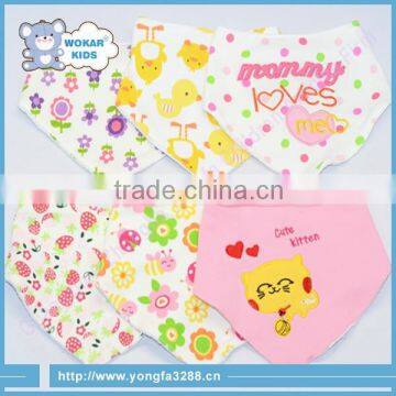 Sale Factory Price Bandana Bibs 3 Pack Embroidery and Printing Bibs