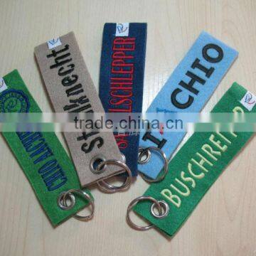 Woolen felt keychain Polyester felt keychain Felt keychain with embroidery Sublimation felt keychain Felt loop keychain