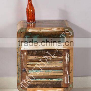 INDIAN RECYCLE WOOD BED SIDE TABLE FOR BED ROOM