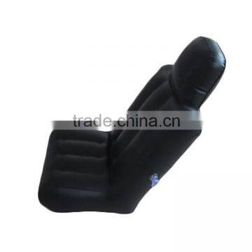 china supplier portable pvc inflatable black sofa chair for car travel