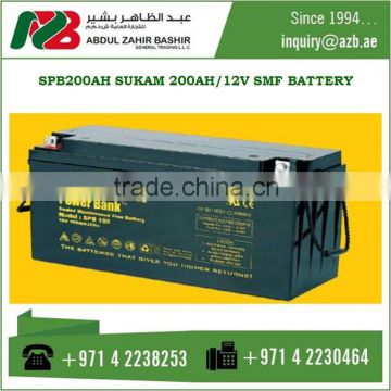 SPB200AH SUKAM 200AH/12V SMF BATTERY