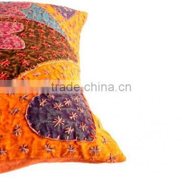 RTHCC-10 Cotton Fabric Beautiful Applique Cutwork Camel Designer cushion covers home Furnishing Manufacturer and Exporter