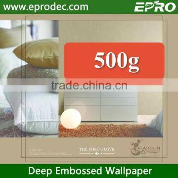 Latest embossed washable decorative wallpaper for bedroom