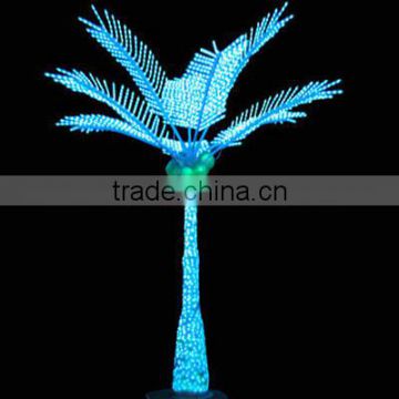 Home garden decorative 200cm Height outdoor artificial green flashing LED solar lighted up coconut palm trees                        
                                                Quality Choice