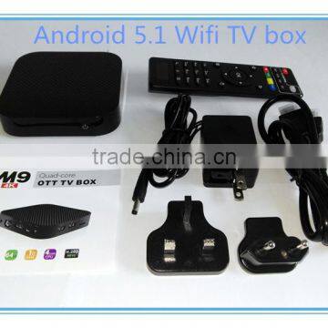 Factory Private Mold Quad-core Android 5.1 Smart TV BOX Bluetooth 4.0 S905 4K 2.4G Wifi ROM 8G TV Box