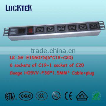 IEC C13 7 ways outlets PDU ,RACK MOUNT PDU