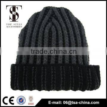 Custom Patch Cap Long Acrylic Beanie Knit Winter Hat