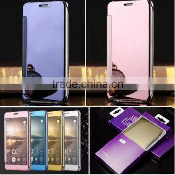 smart view plating mirror flip case fors7 edge ,Flip Clear View mirror case for S7/S7 edge