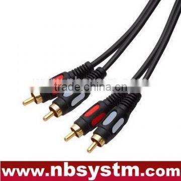 Moulded Digital Audio Cable 2xRCA Plug to 2xRCA Plug