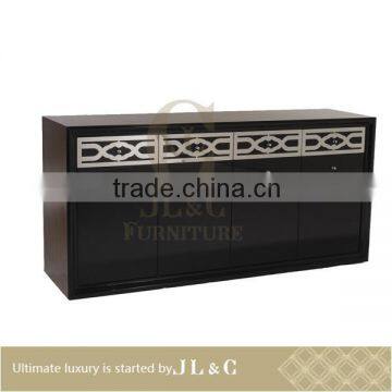 JB15-5 Luxury House Interior Design Solid Wood Sideboard Cabinet Stainless Steel Frame-JL&C Classic Furniture photo-2