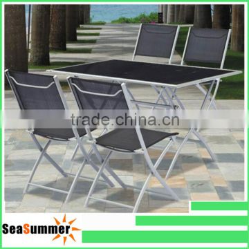 folding furniture-5pcs outdoor dining table and chair set garden table set