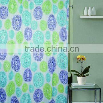 Polyester Shower Curtain with Polyresin Hooks HBS010