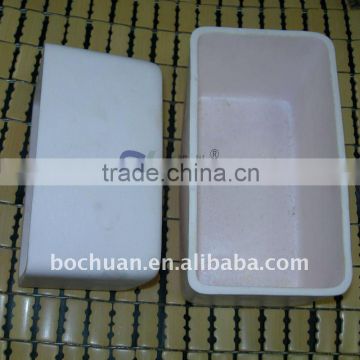 Quadrate alumina ceramic crucible