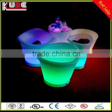 Waterproof Plastic Ice Bucket For Party Events Club Bar Used Illuminated LED Ice Bucket