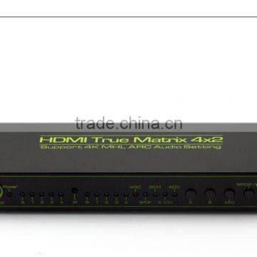 4x4 HDMI 3D HDTV HD 4K True Matrix 1.4 Switch Splitter 1080p 4 In 4 Out IR Remote photo-5
