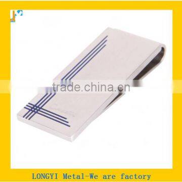 Customized Logo Metal Money Clip Credit Card Holder