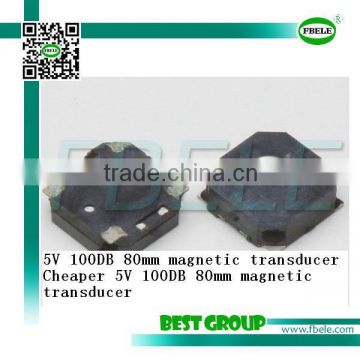 Cheaper 5V 100DB 80mm magnetic transducer SMT8025