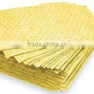 Super Absorbent Polymer/dimpled And Perforated Chemical Absorbent Pads