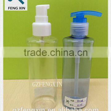 5oz transparent Cylindrical Sample Bottle with Dispensing pump