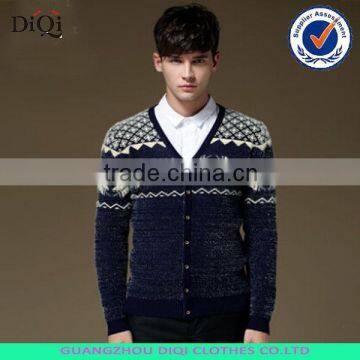 high quality men' 100% cotton long sleeve cardigan sweaters