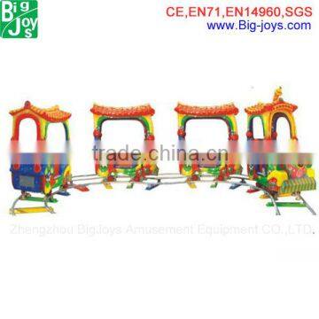 High quality FRP and steel amusement park kids track train made in China