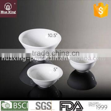 H0838 manufactorers porcelain white ceramic round shape white bowl