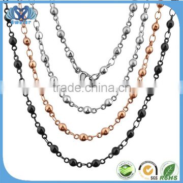 China 2016 New Products Stainless Steel Stone Chain Necklace Designs