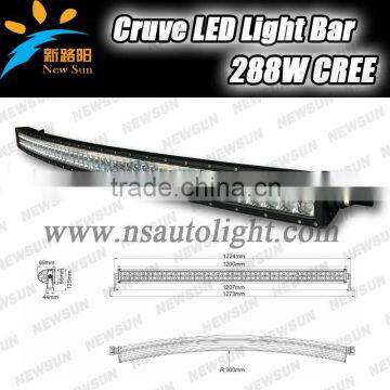 288w Curved Led Working Bar Light Led Auxiliary Driving Lights/ Led Light Bar C ree 4x4 Light/ Led Light Bar