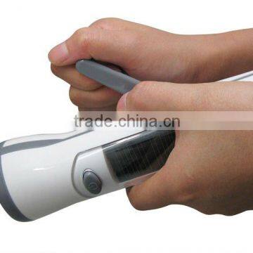 Hot Selling Hand Crank Emergency Dynamo Solar 3 LED Hand Rechargeable Flashlight