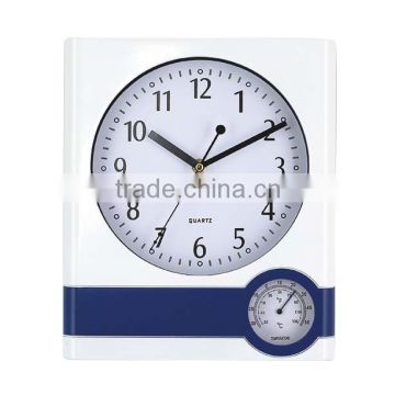 Cheap weather station wall clock with logo