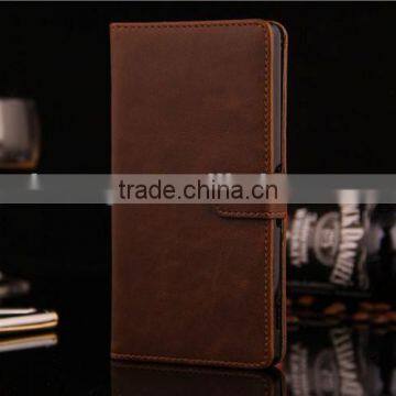 High Grade Anti-dirt Credit Card Purse Stander Leather Flip Case Cover for Sony Xperia Z3 photo-1