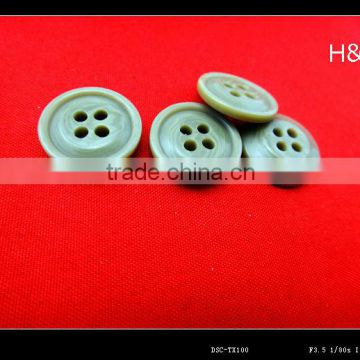 24L thin edge 4 hole resin button for trousers