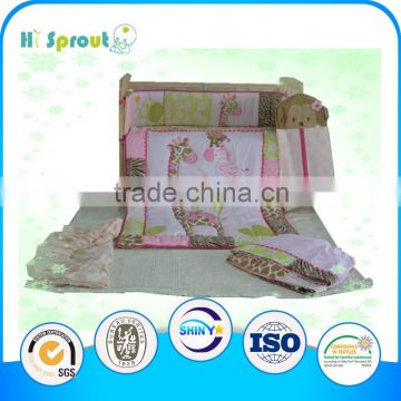 Naughty Animal Zoo Pattern Crib Bedding for Children