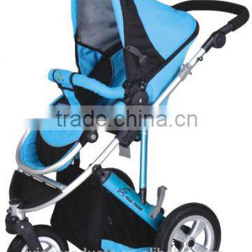 Aluminium tube baby stroller 3 in 1china manufactured baby kids jogger stroller