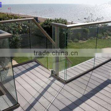 Glass balustrade outdoor stainless steel glass balcony railing