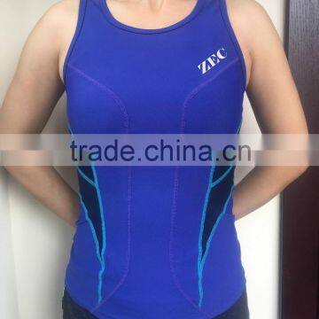 high end quality sleeveless triathlon top running wear tri vest