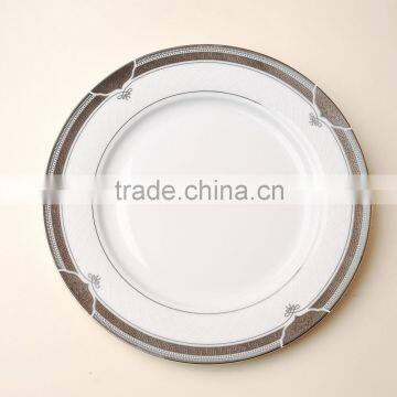 Embossed gold bone china tableware