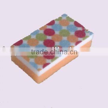 microfiber cloth colorful kitchen cleaning sponge (KP-057)